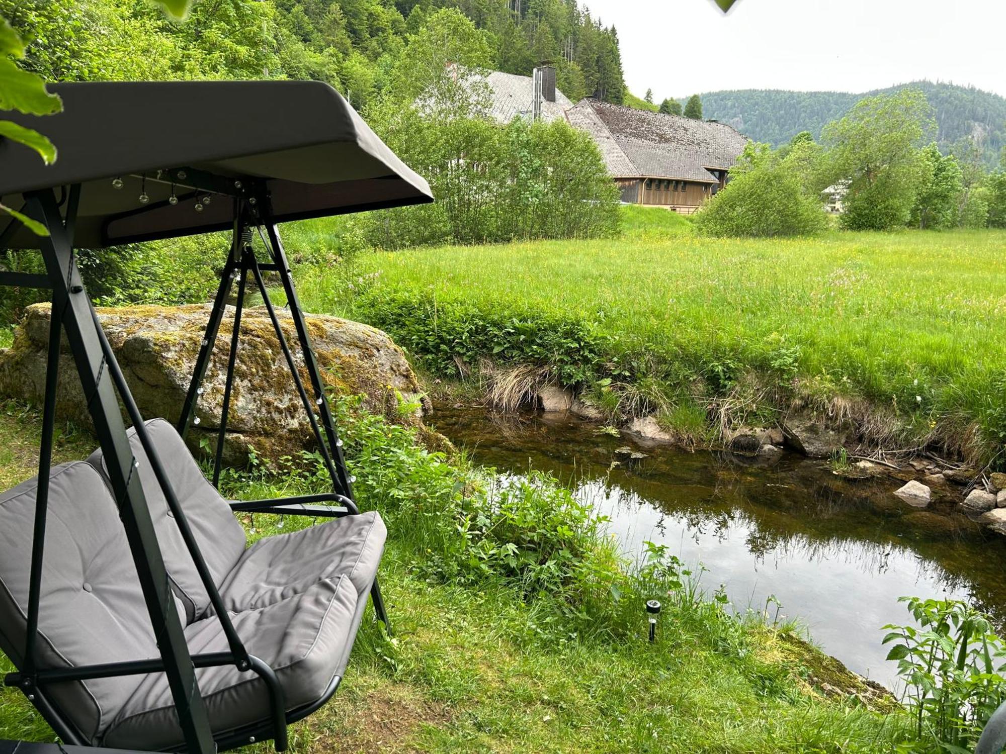 Naturidyll Am Fluss - Ferienhaus Albmatte - Grosser Garten Zum Grillen Und Entspannen-Direkt Neben Dem Radon Revitalbad Mit Sauna Und Thermalbecken St. Blasien Eksteriør bilde
